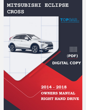 mitsubishi eclipse cross 2017 - 2018  owners manual